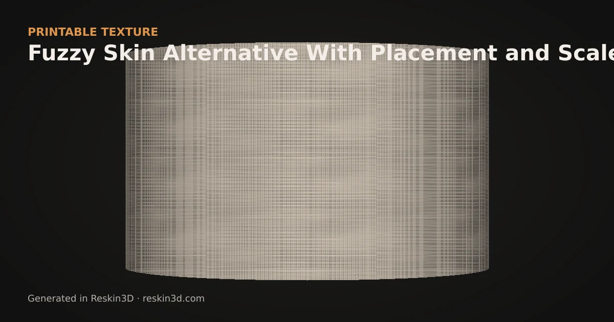 Fuzzy Skin Alternative With Placement and Scale Control illustrated 3D texture workflow